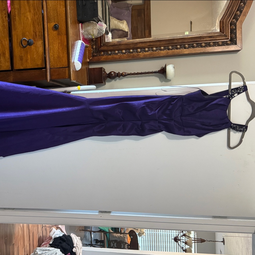 Xscape Deep Purple Prom Dress